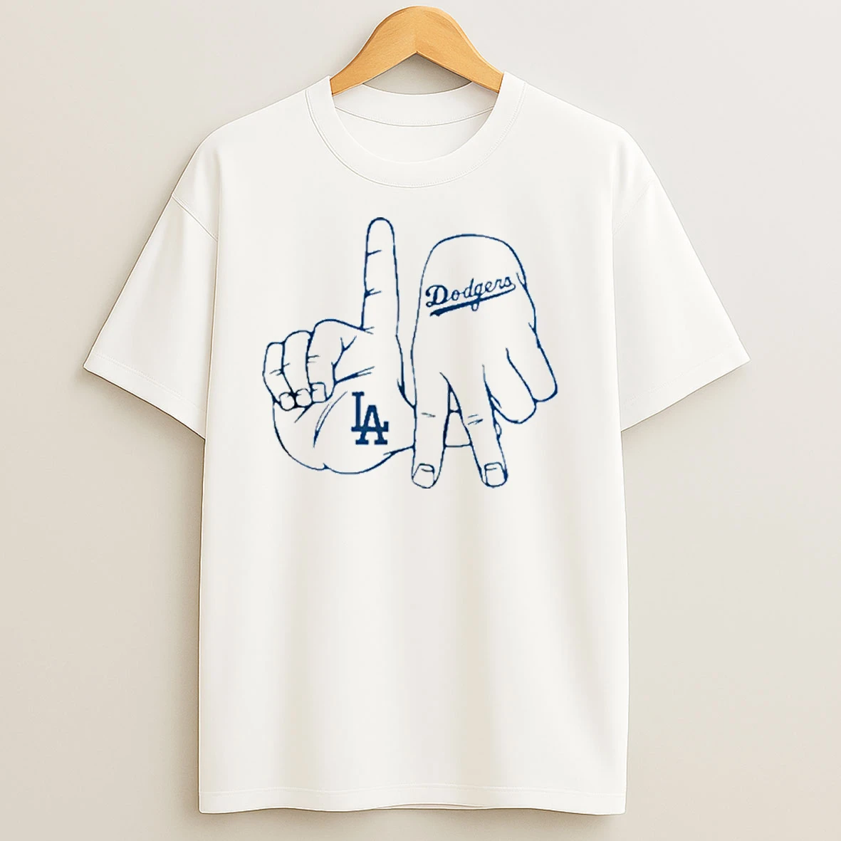 La Dodgers Hand Sign T Shirts