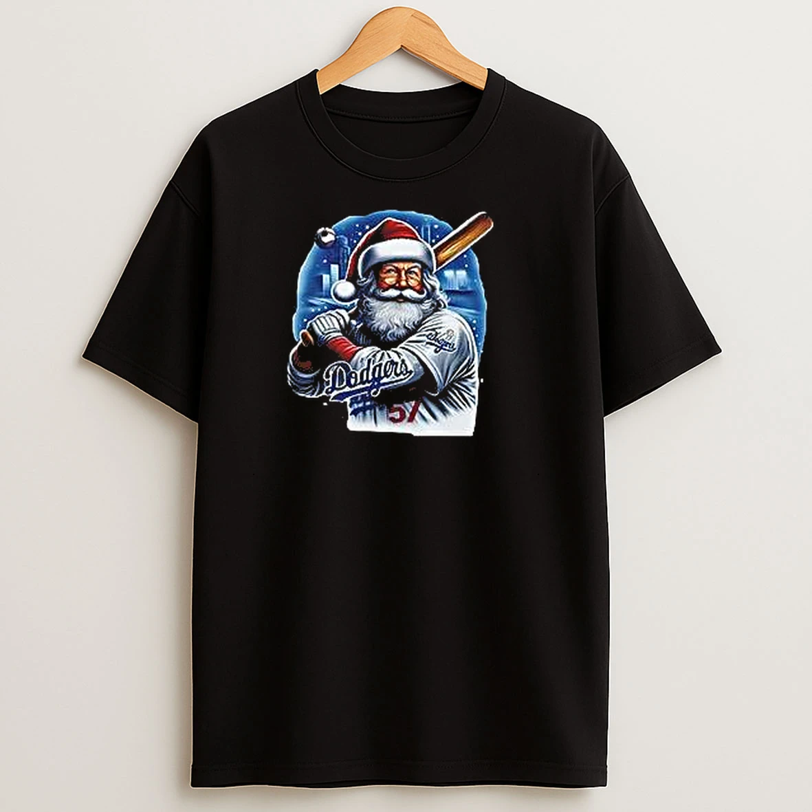 La Dodgers Santa Claus Merry Christmas T Shirts