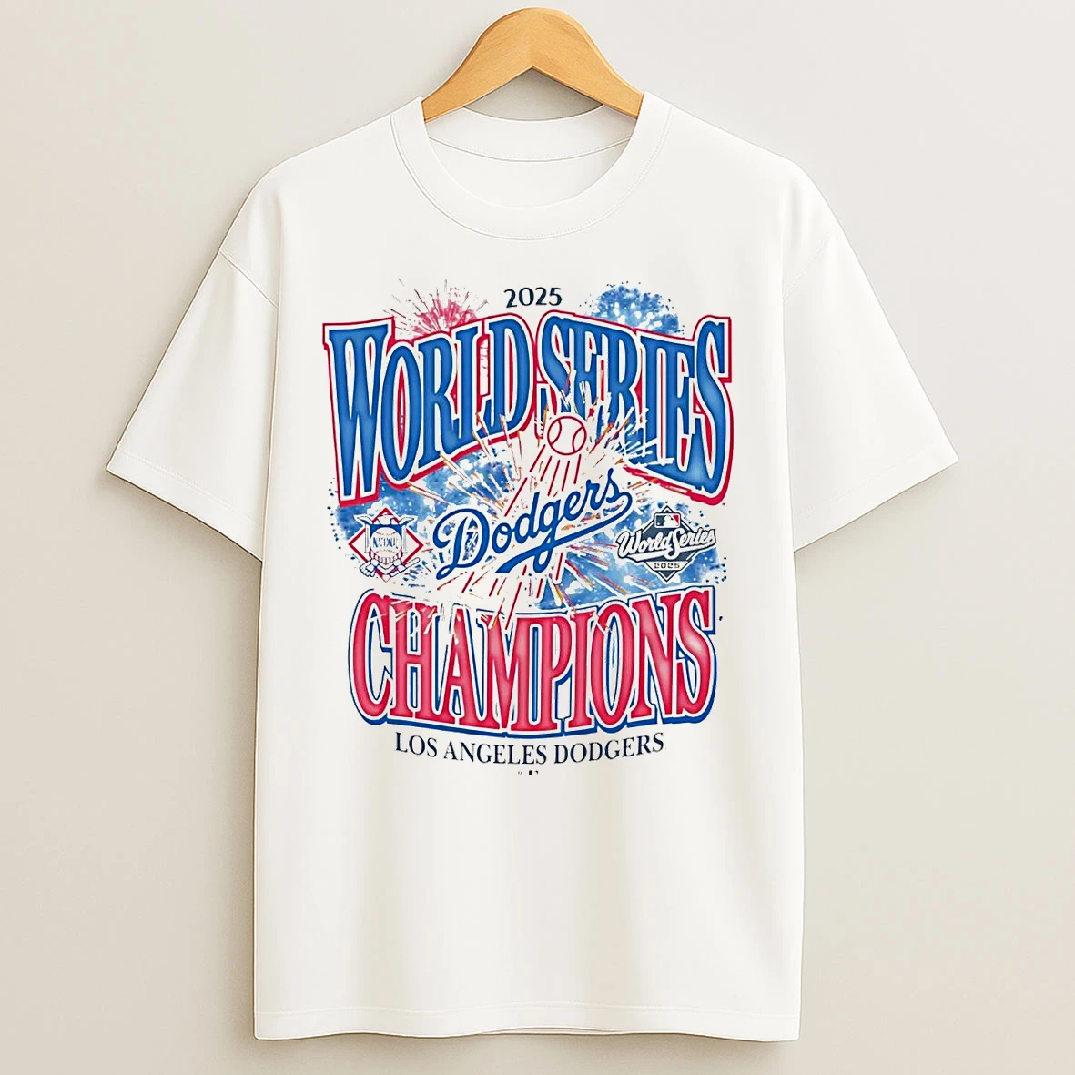 La Dodgers World Series Champions 2025 Firework T Shirts