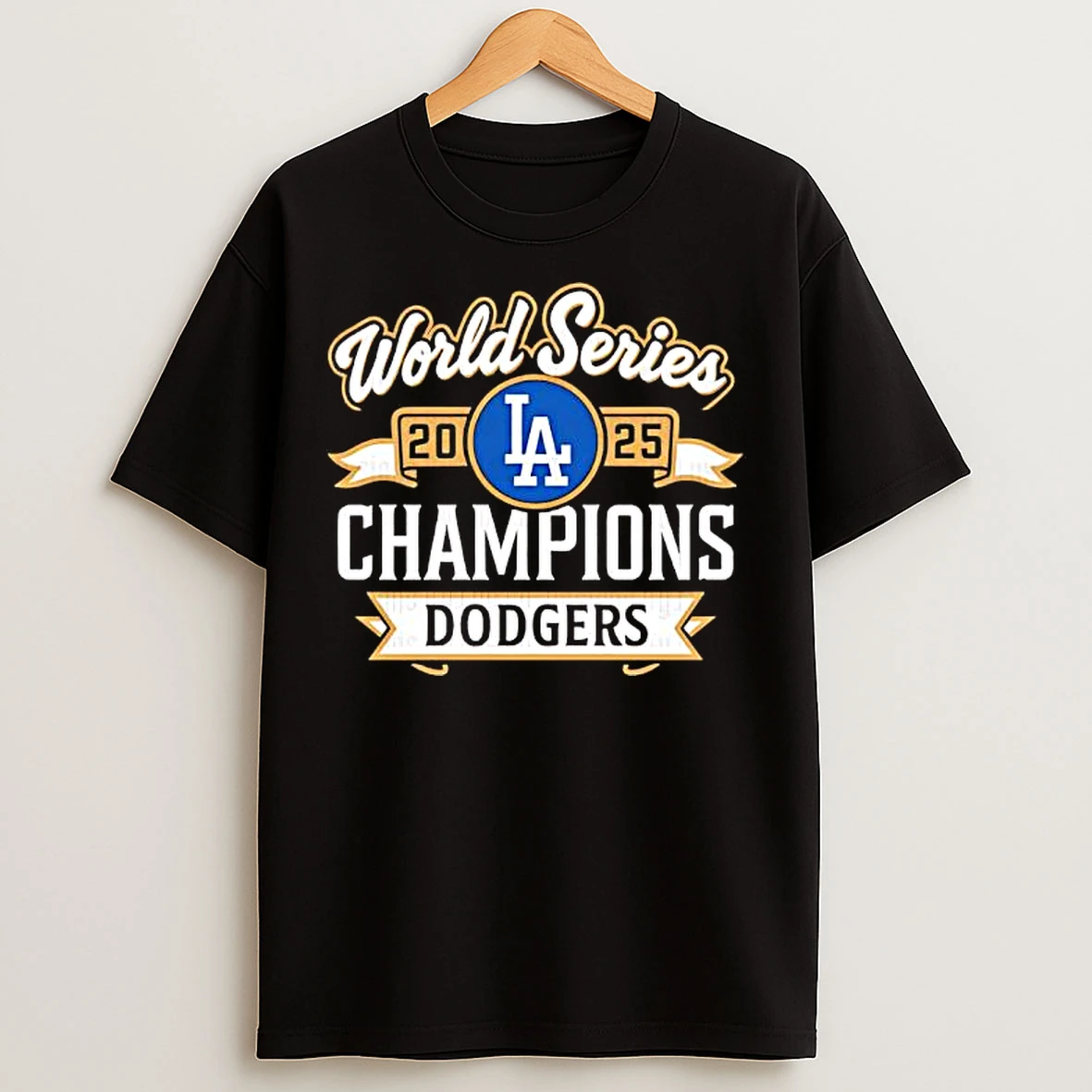 La Dodgers As 2025 World Series Champions Central Logo T Shirts