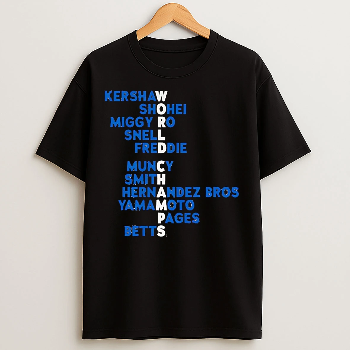 La Dodgers Players Names World Champs Acrostic T Shirts