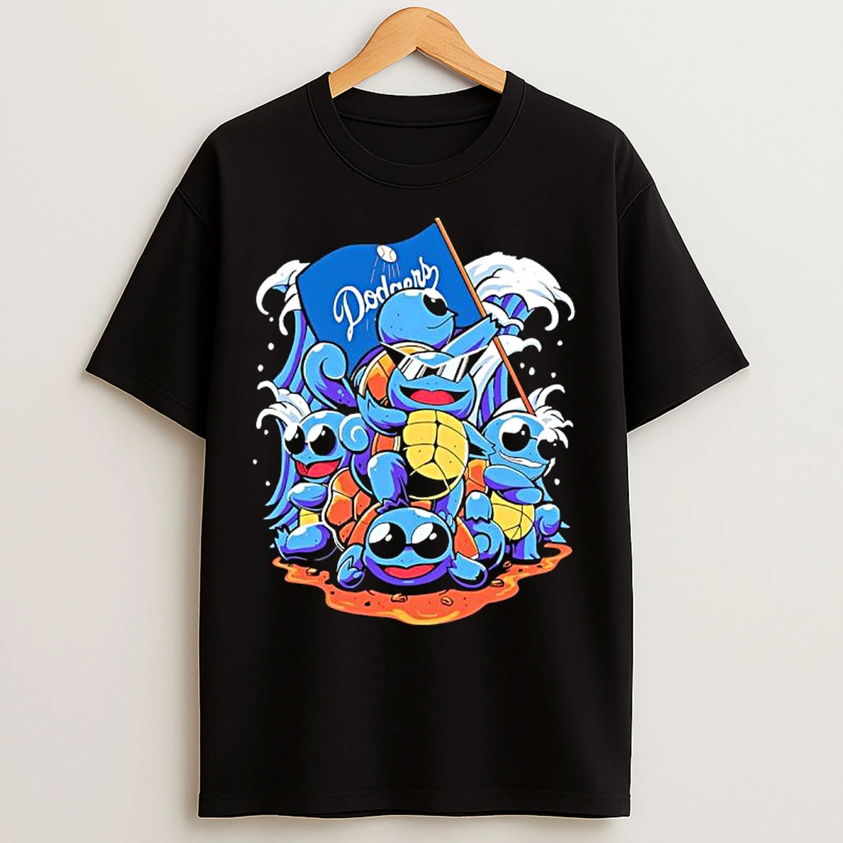 La Dodgers X Squirtle Squad Characters Wins T Shirts