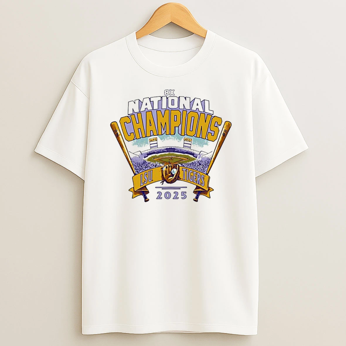 Lsu Tigers 2025 Baseball National Champions 8x Shirts