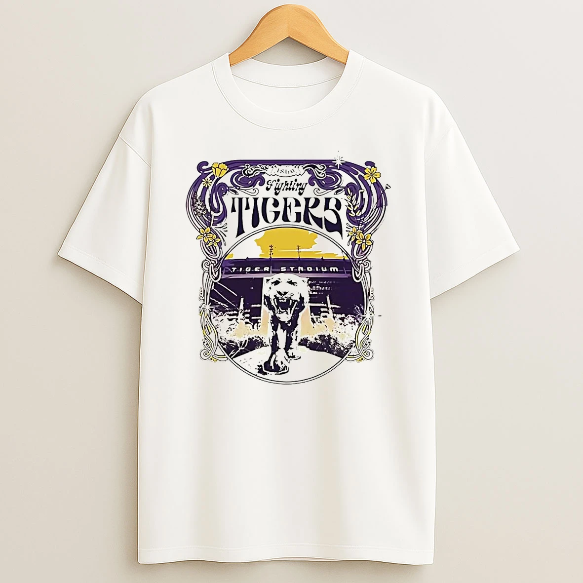 Lsu Tigers Fighting Tigers Nouveau Campus Shirts