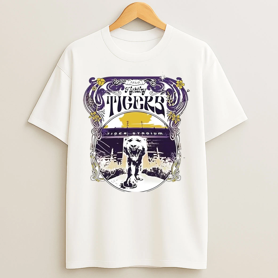 Lsu Tigers Fighting Tigers Nouveau Campus T Shirts