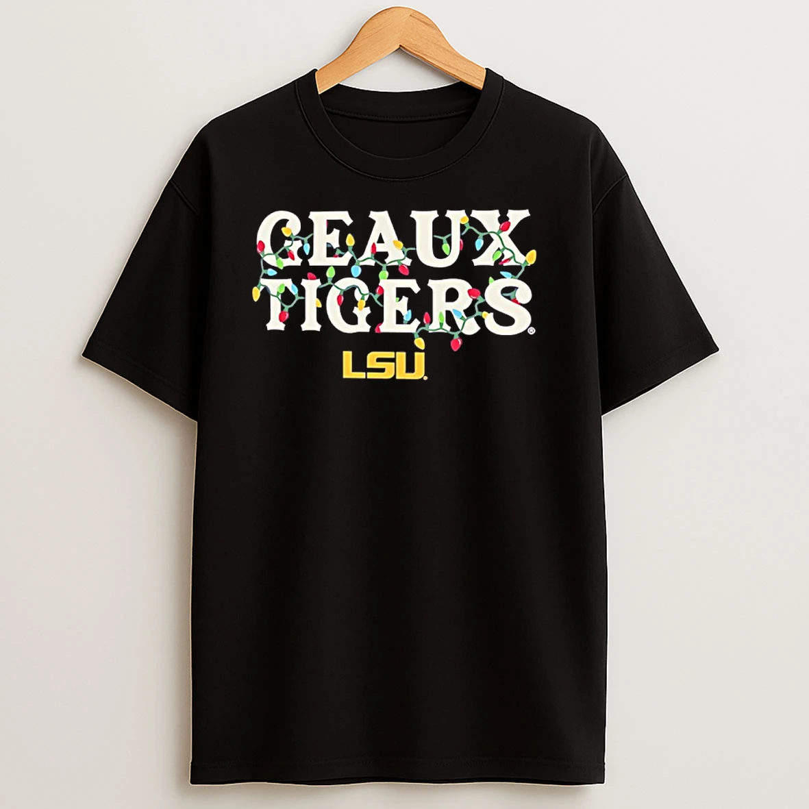 Lsu Tigers Football Christmas String Light 2025 T Shirts
