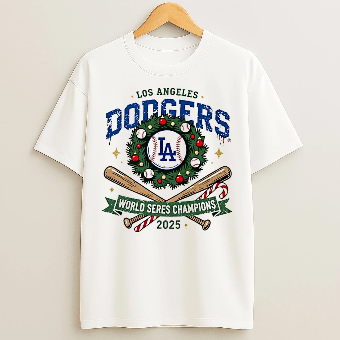 La Dodgers World Series Champions 2025 Christmas T Shirts