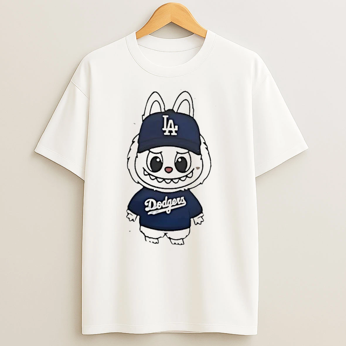 Labubu Wearing A Los Angeles Dodgers Shirts