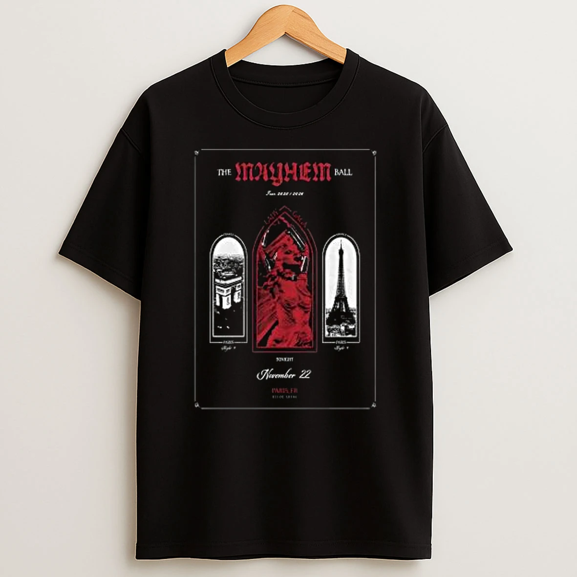 Lady Gaga November 22 2025 Accor Arena Paris France Shirts