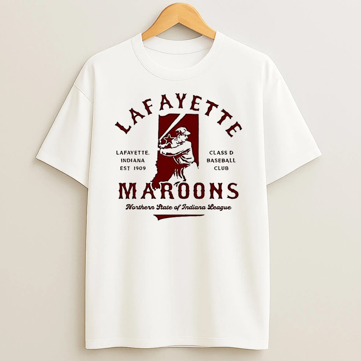 Lafayette Maroons Baseball Class D Indiana Esst 1909 Vintage Shirts