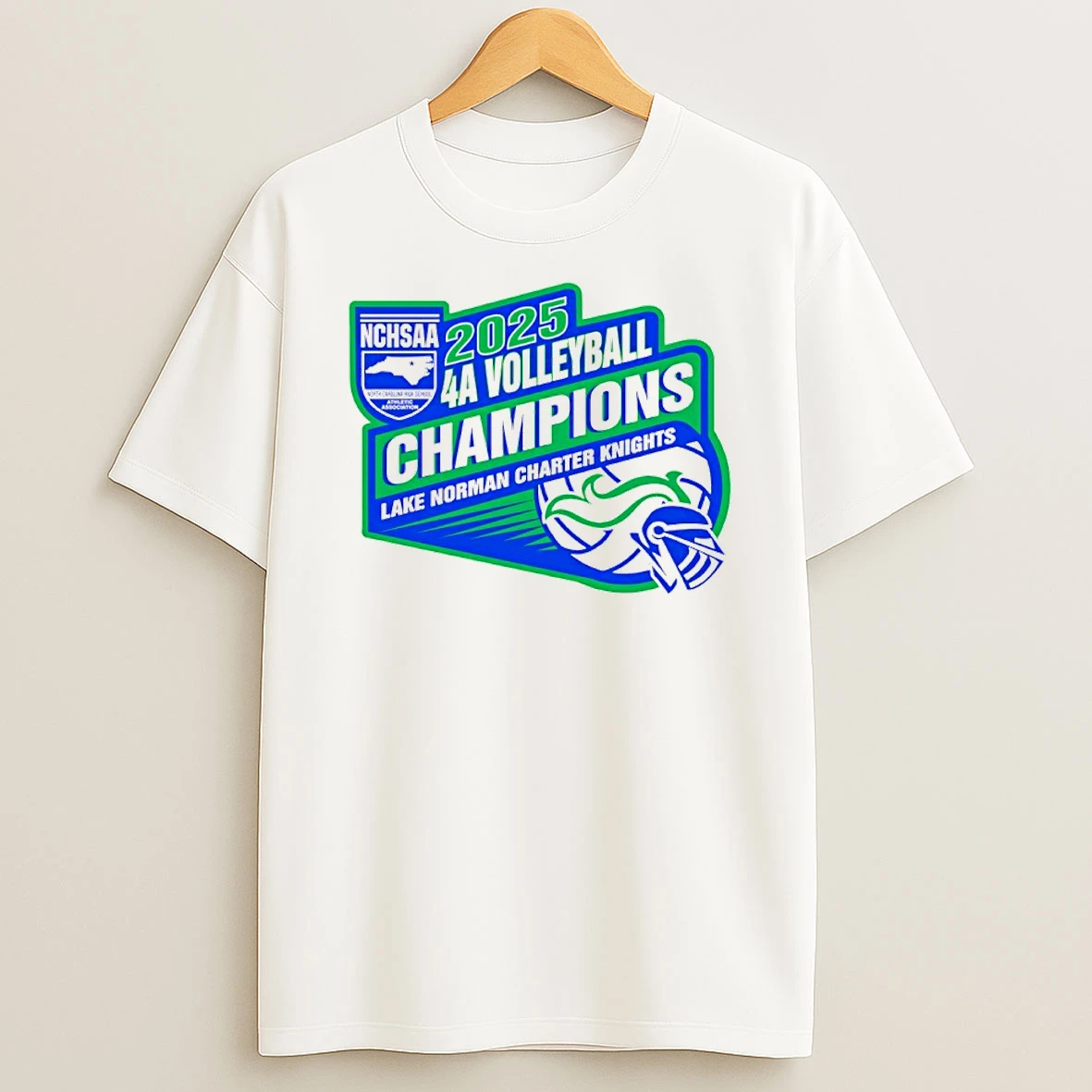 Lake Norman Charter Knights 2025 Nchsaa 4a Volleyball Champions Shirts