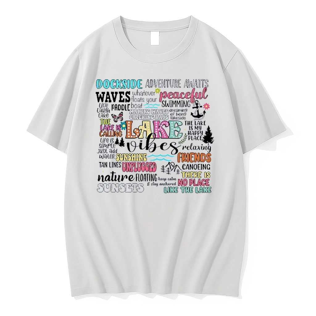 Lake Vibes Dockside Adventure Awaits Peaceful Swimming Shirts