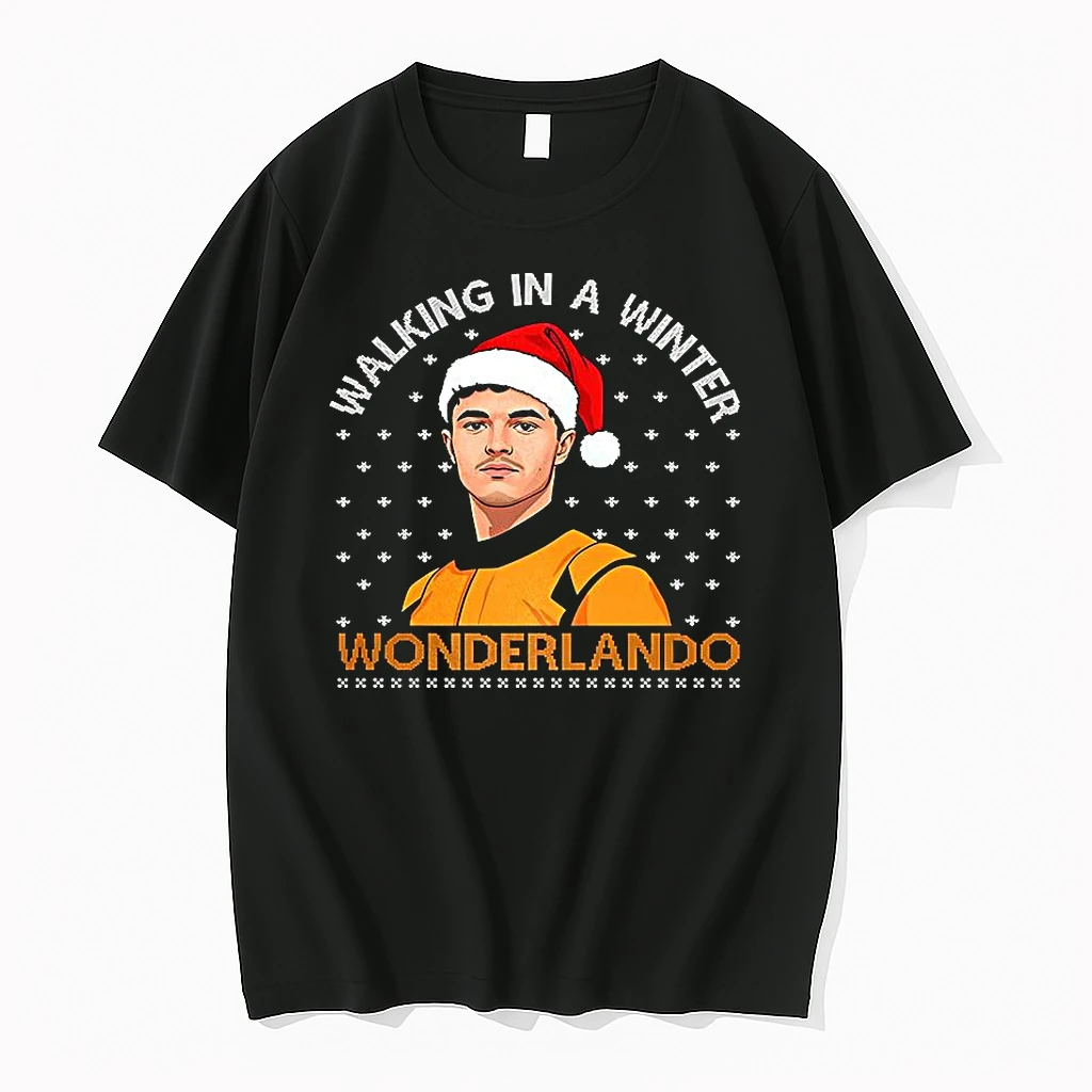 Lando Norris Mclaren F1 Walking In A Winter Wonderlando Christmas Shirts