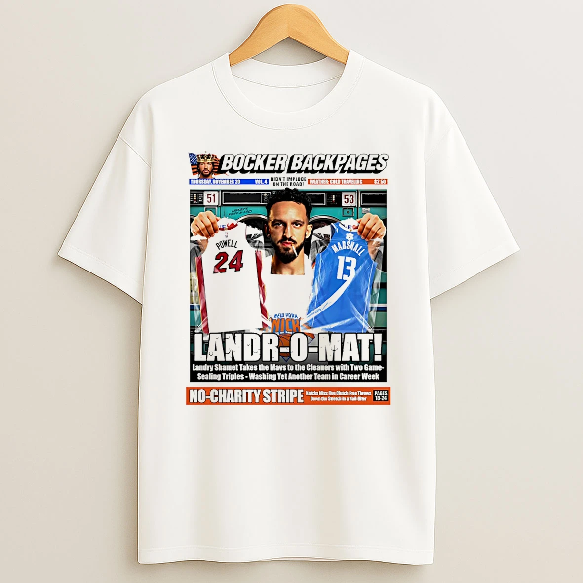 Landr O Mat Powell 24 And Marshall Ny Knicks Shirts