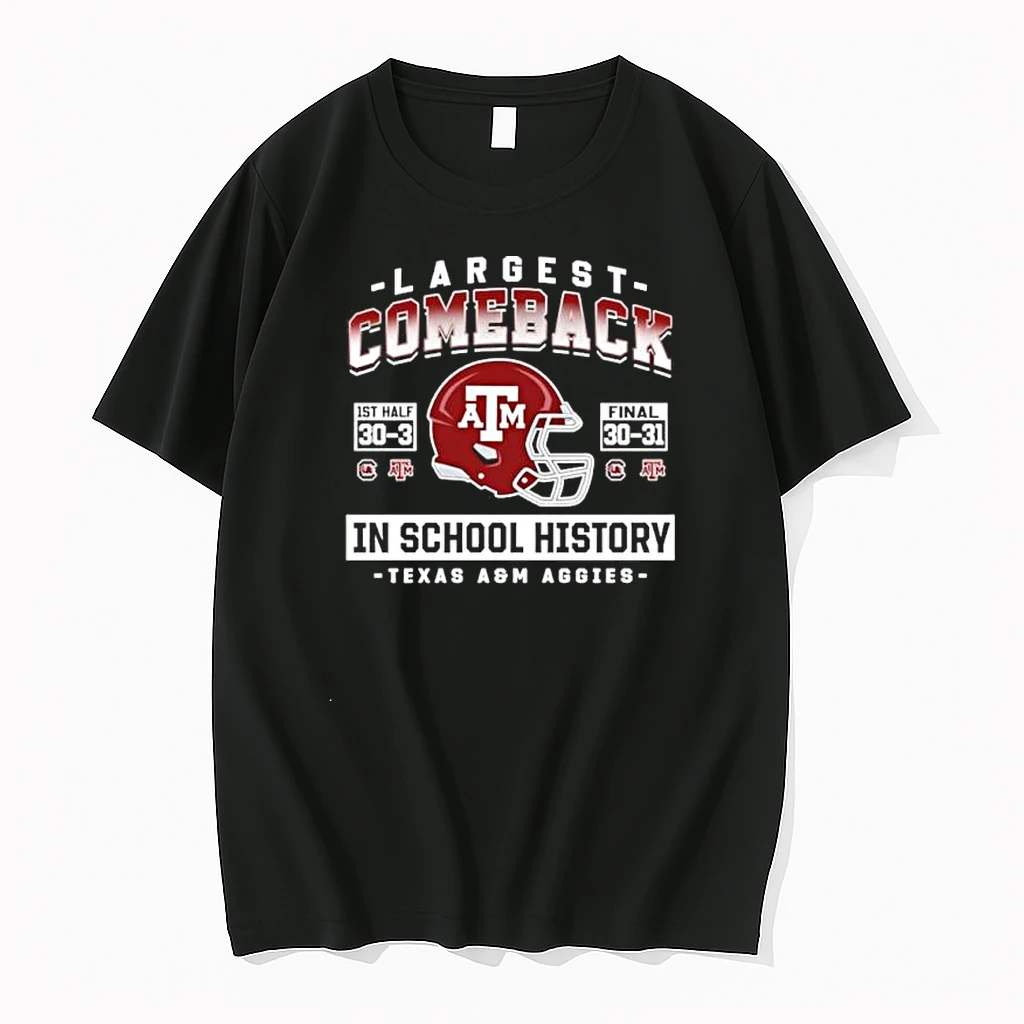 Largest Comeback In School History Texas Am Aggies Football Shirts