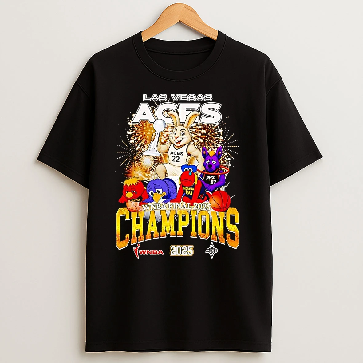 Las Vegas Aves 2025 Wnba Final Champions Mascot T Shirts