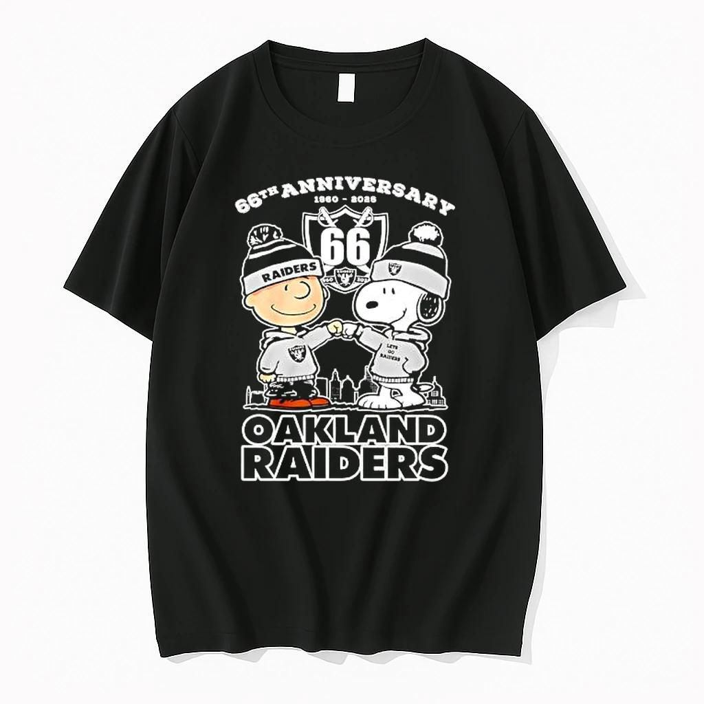 Las Vegas Raiders 66th Anniversary 1960 2026 Snoopy Peanuts Shirts