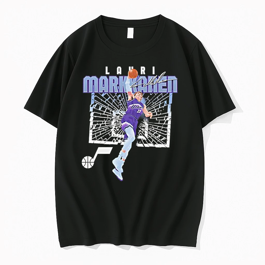 Lauri Markkanen Utah Jazz Basketball Player Signature Shattered Shirts