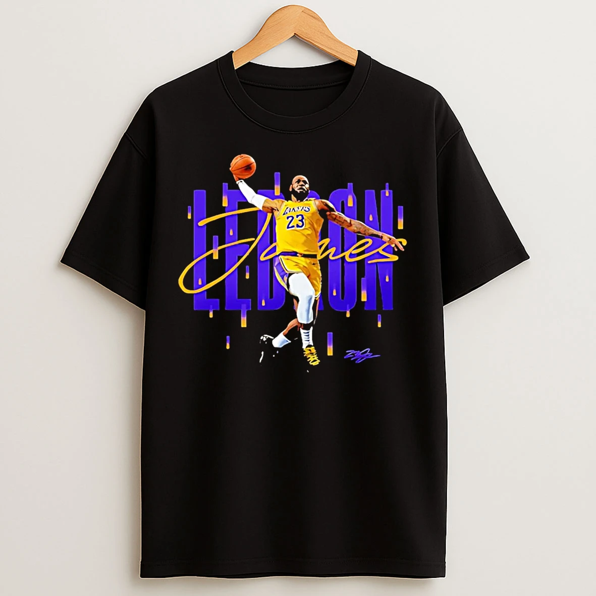 Lebron James Jump Shot Los Angeles Lakers T Shirts