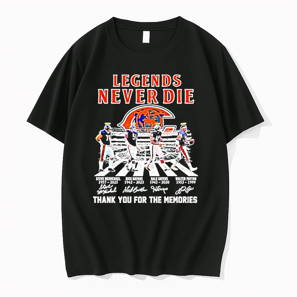 Legends Never Die Chicago Bears Abbey Road Thank You For The Memories Shirts