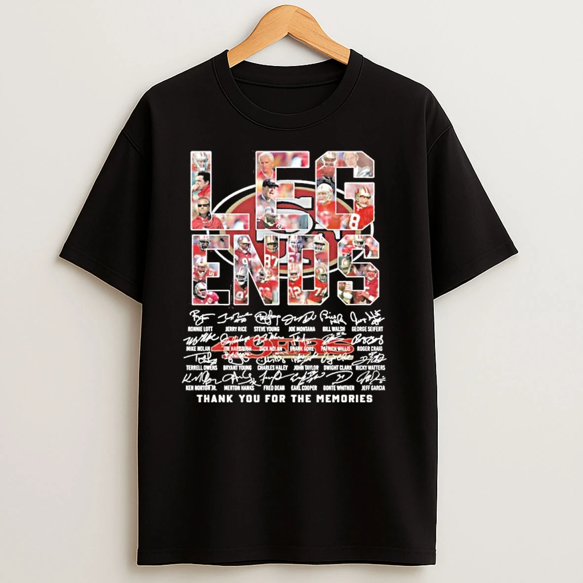 Legends San Francisco 49ers Players Thank You For The Memories T Shirts