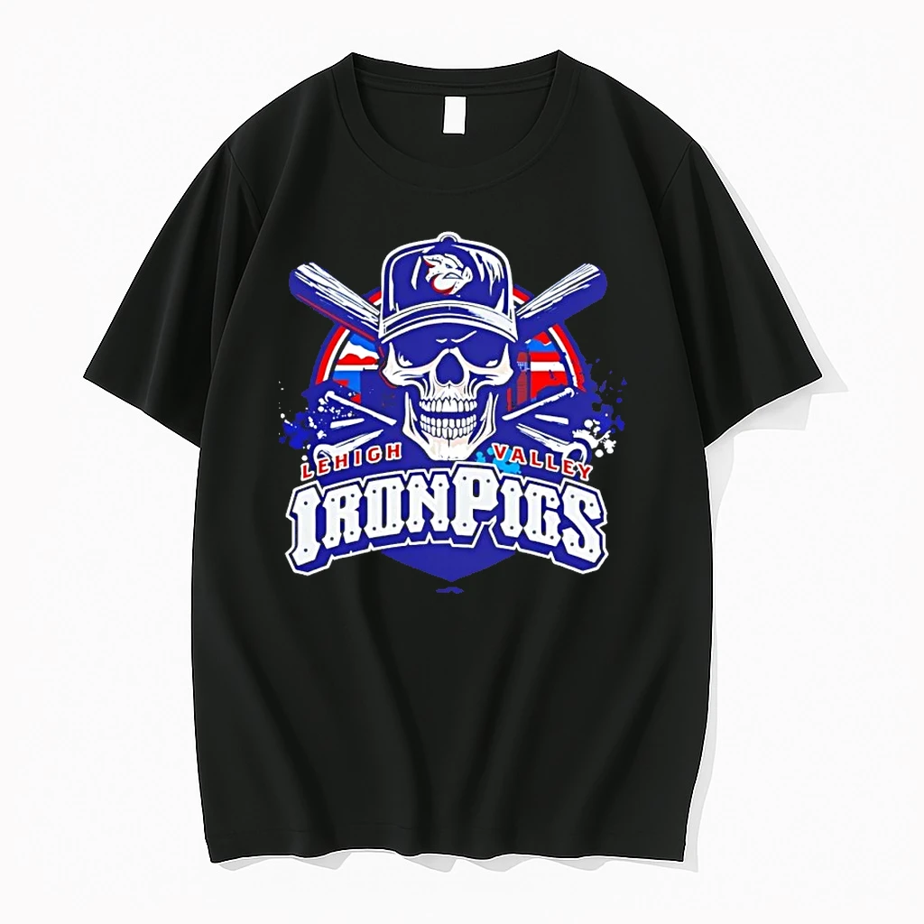 Lehigh Valley Ironpigs Skull W Bats Shirts