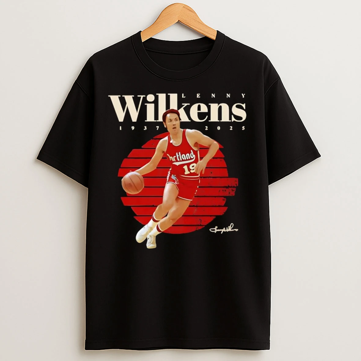 Lenny Wilkens 1937 2025 Portland Trail Blazers T Shirts