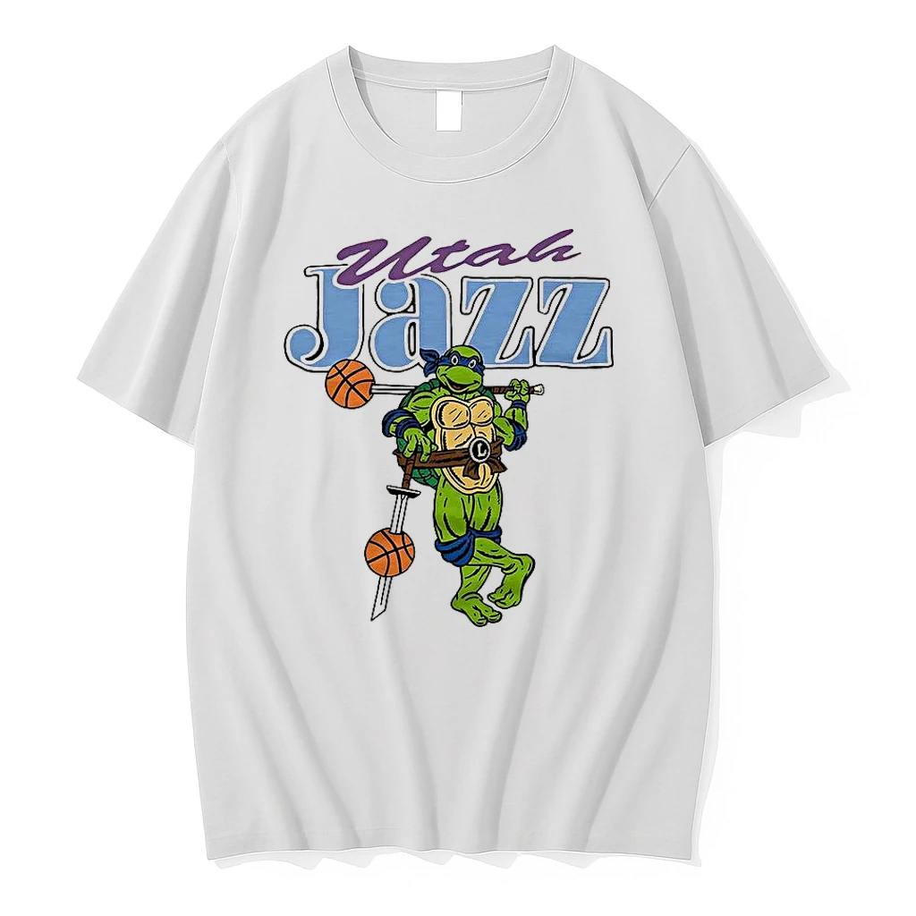 Leonardo Teenage Mutant Ninja Turtles X Utah Jazz Basketball Shirts