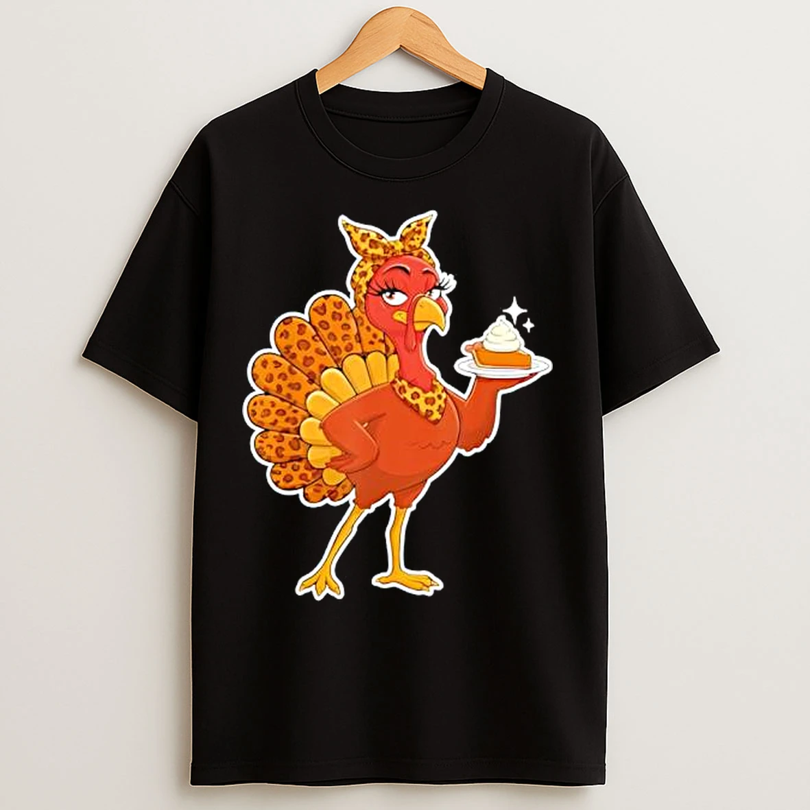 Leopard Print Turkey Thanksgiving Pumpkin T Shirts
