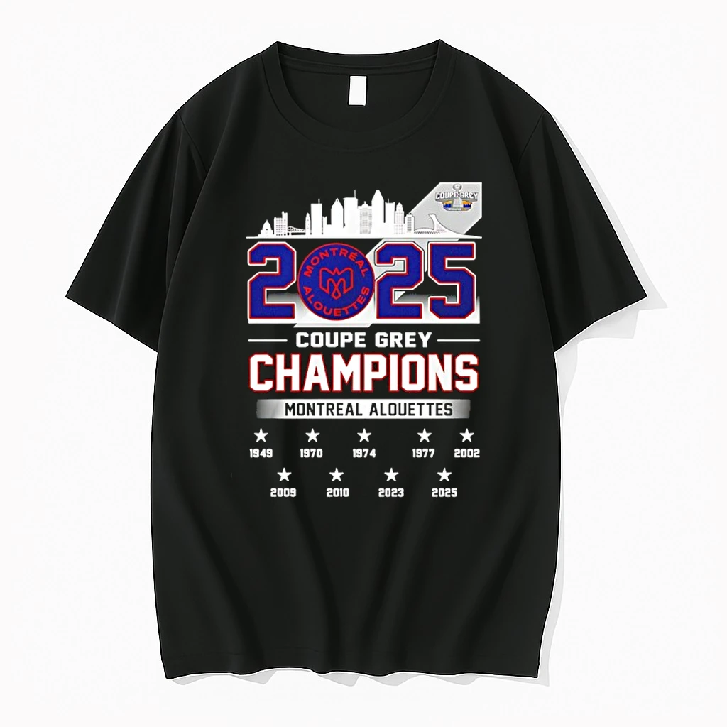 Les Montreal Alouettes 112e Coupe Grey Cup Champions 2025 9 Time Shirts