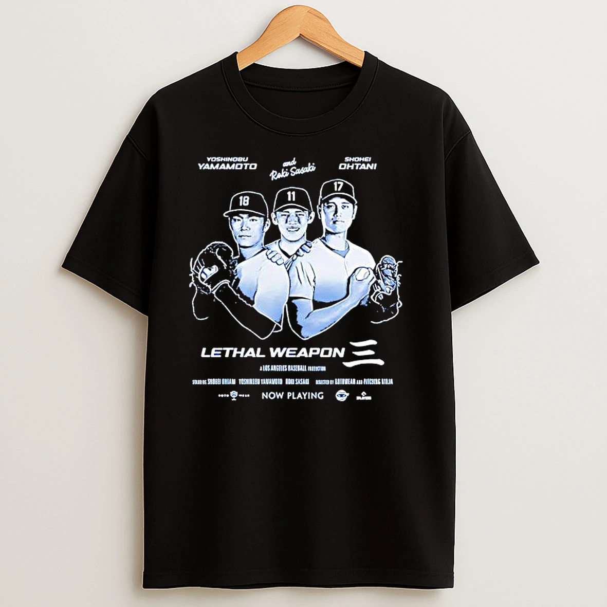 Lethal Weapon Shohei Ohtani Yoshinobu Yamamoto Roki Sasaki Los Angeles Baseball Production T Shirts