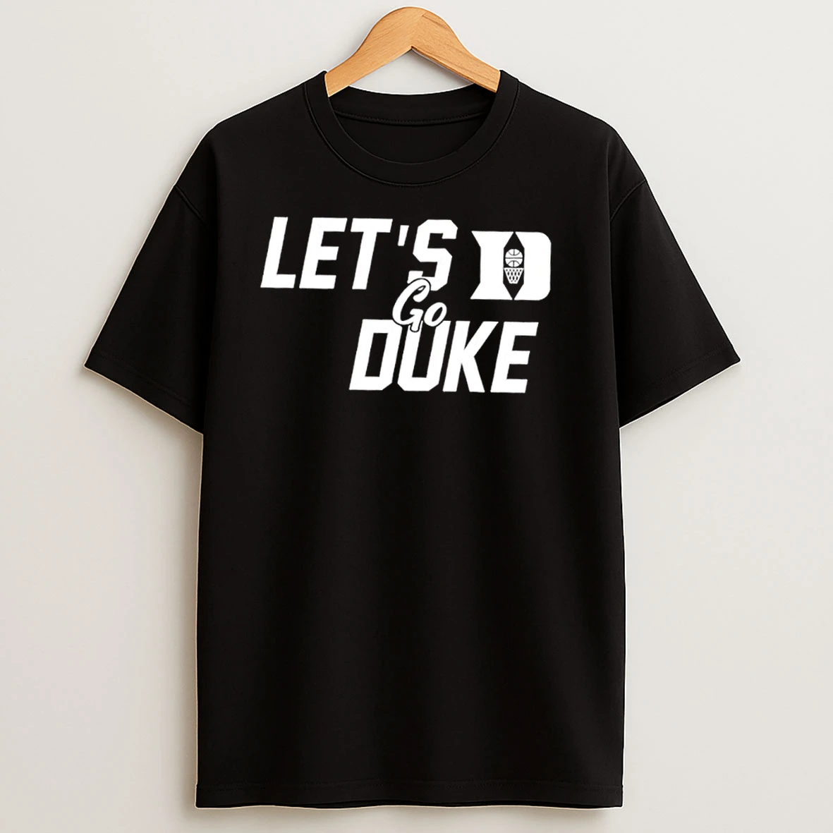 Lets Go Duke Blue Devils Mens Basketball Cartoon 2 Sided T Shirts