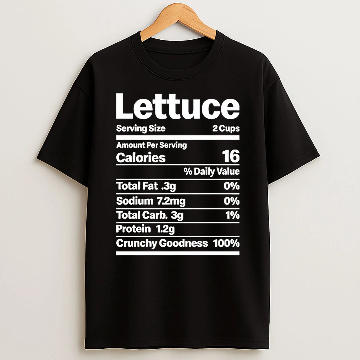 Lettuce Costume Nutrition Facts Shirts