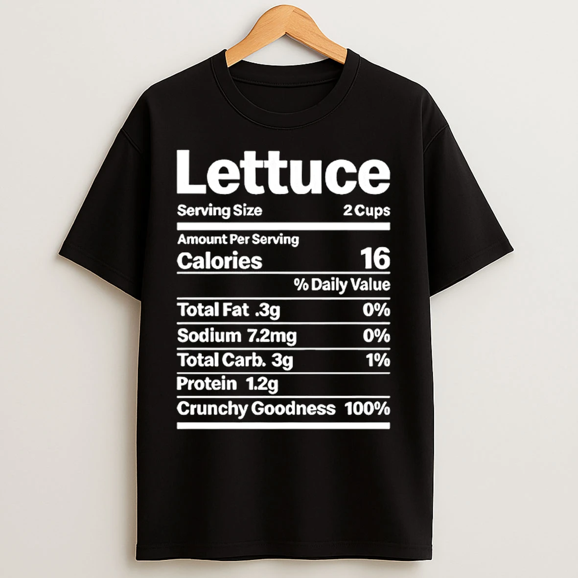 Lettuce Costume Nutrition Facts T Shirts