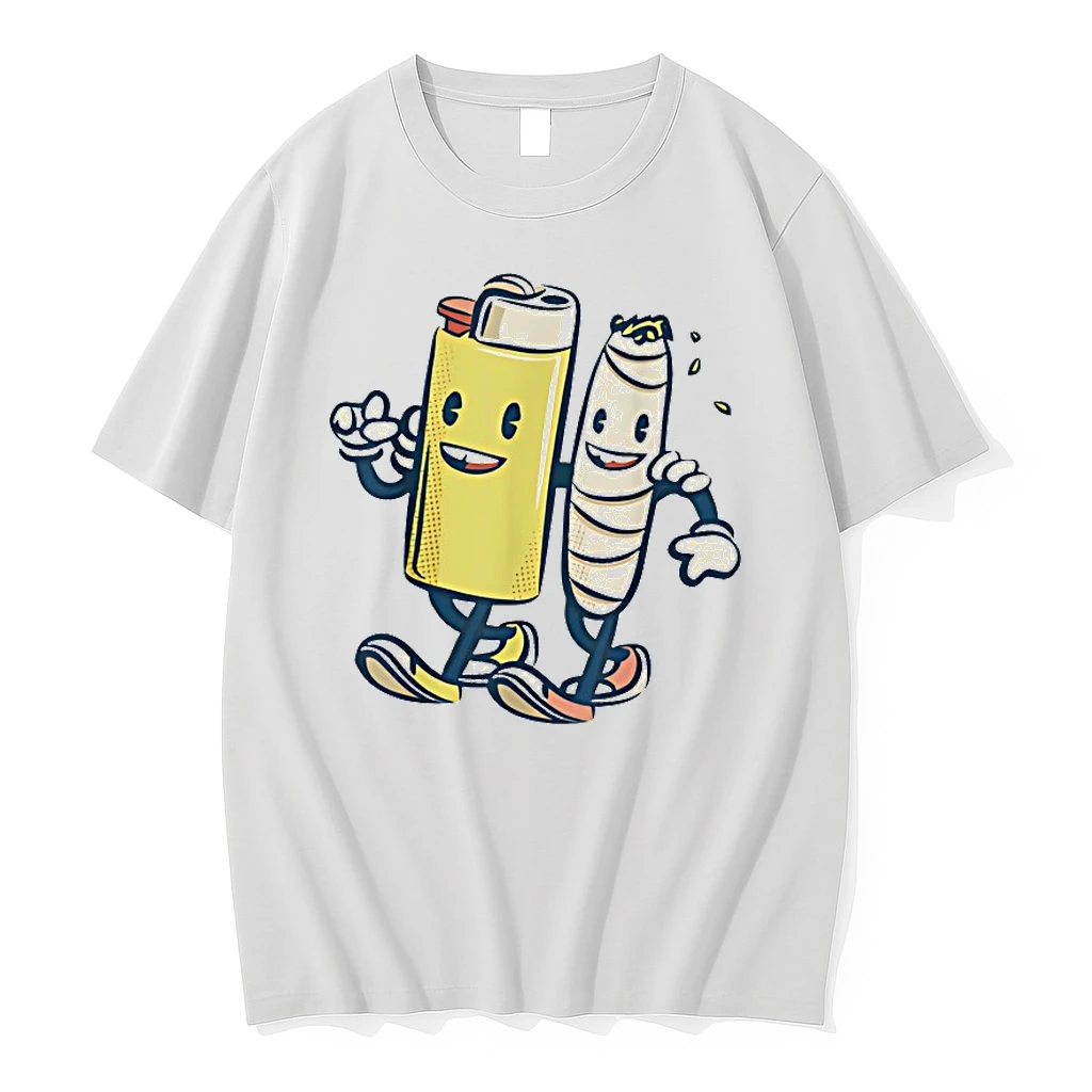 Lighter Joint Friends 420 Smoking Weed Cannabis Marijuana Shirts