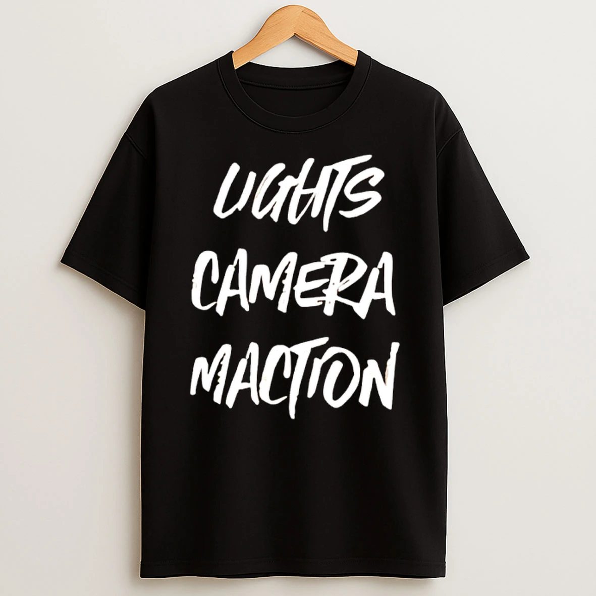 Lights Camera Maction Capital Letters Shirts