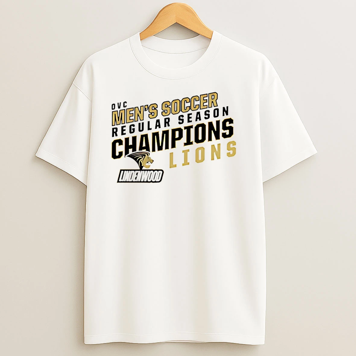Lindenwood Cheer 2025 Mens Soccer Ohio Valley Conference Regular Season Champions T Shirts