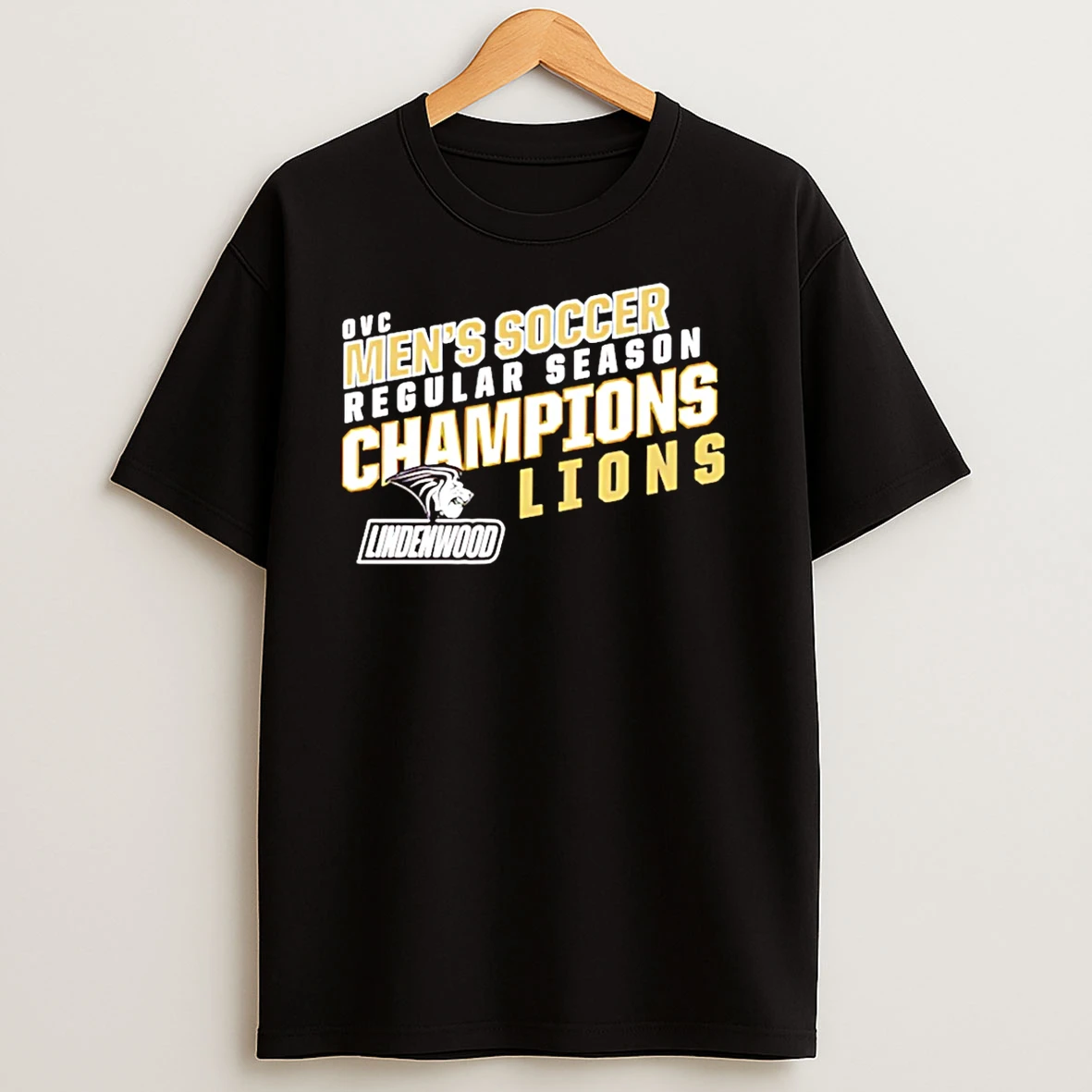 Lindenwood Lions 2025 Mens Soccer Ohio Valley Conference Regular Season Champions T Shirts