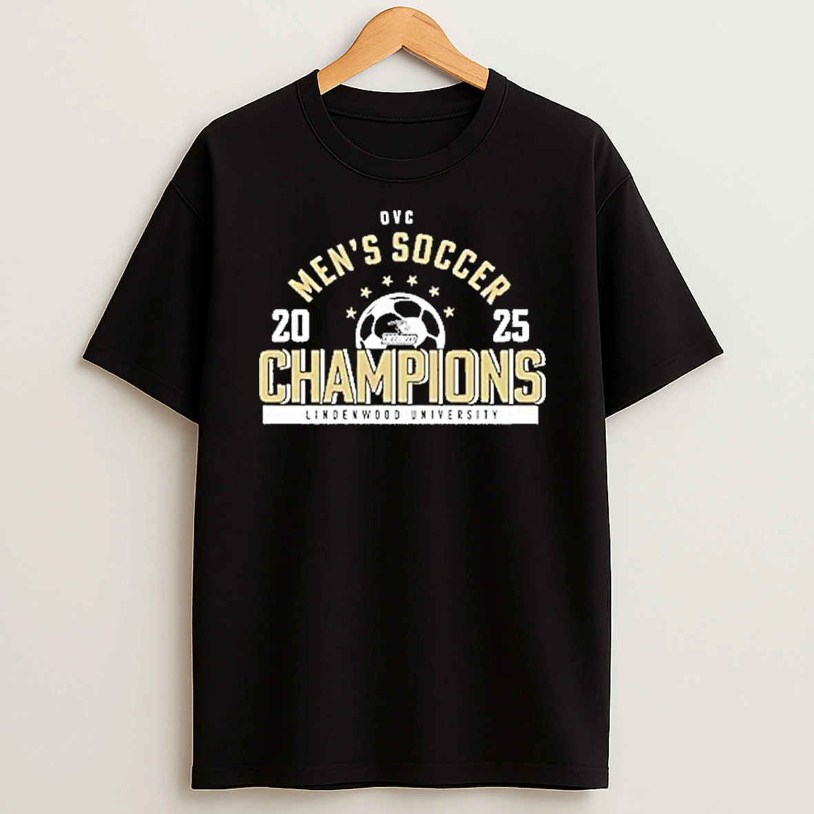 Linderwood University Mens Soccer 2025 Ovc Tournament Champions Shirts