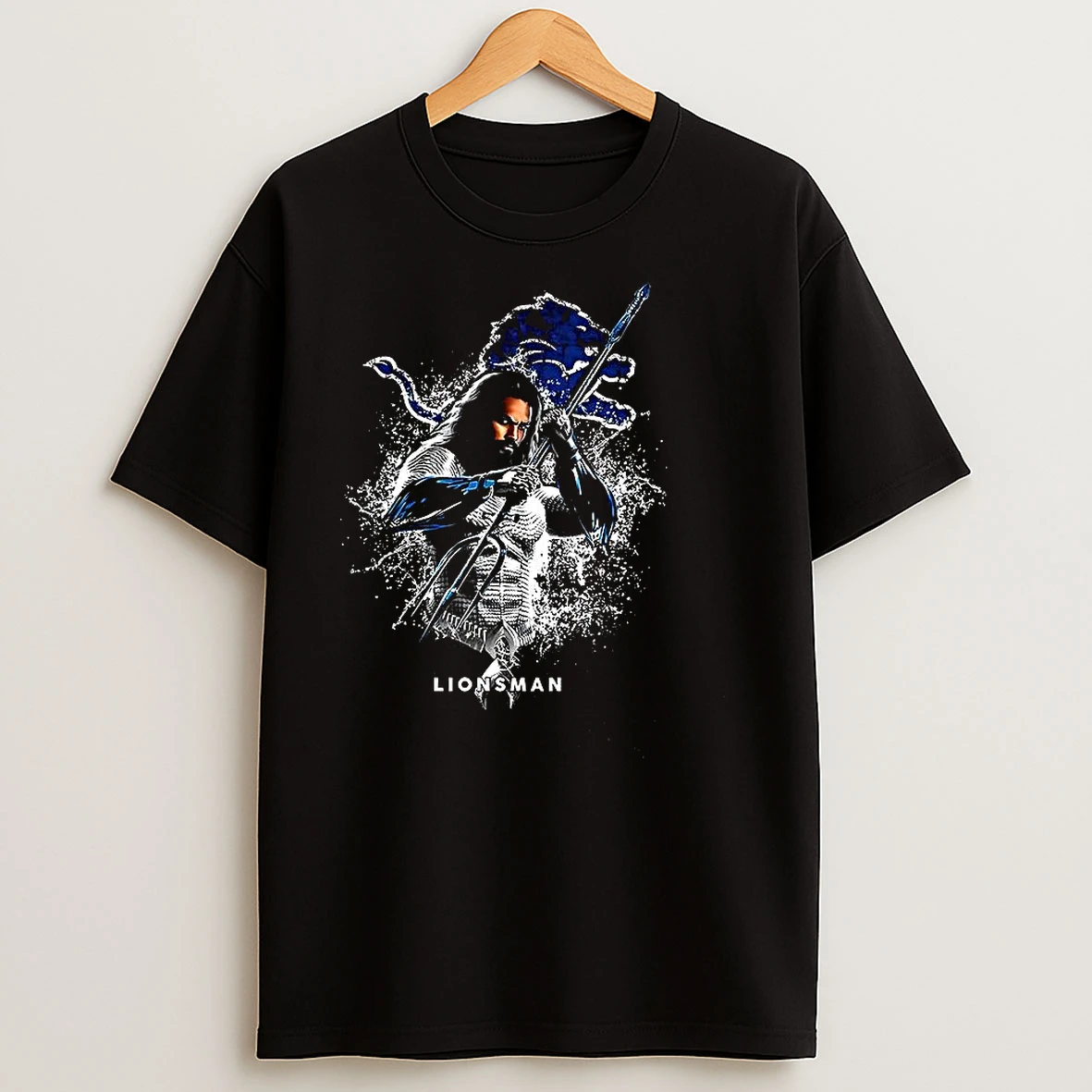 Lionsman Detroit Lions Football X Aquaman Superhero T Shirts