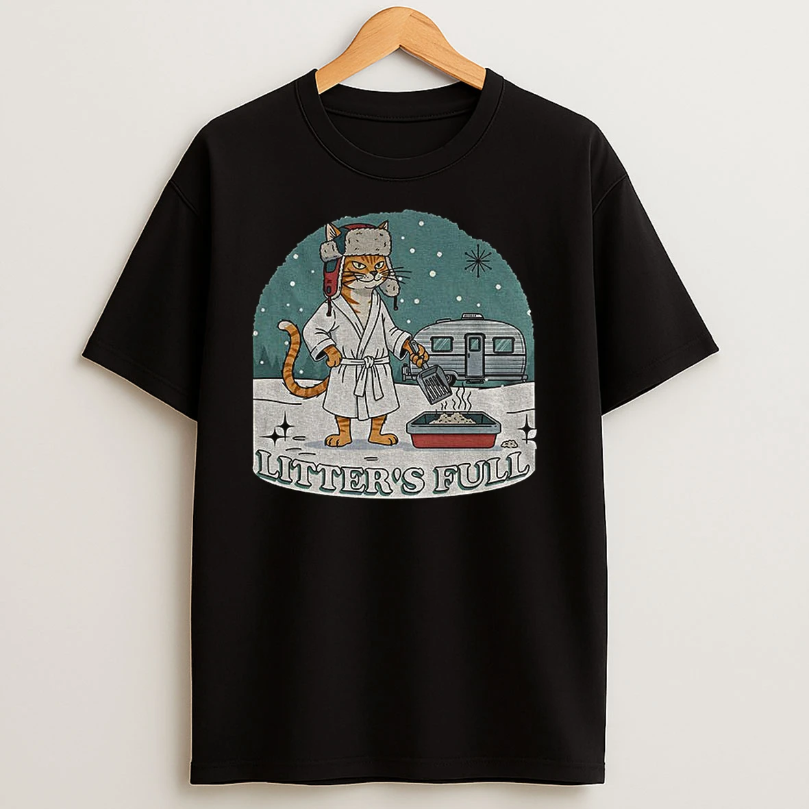 Litters Full Funny Cat Christmas Parody T Shirts