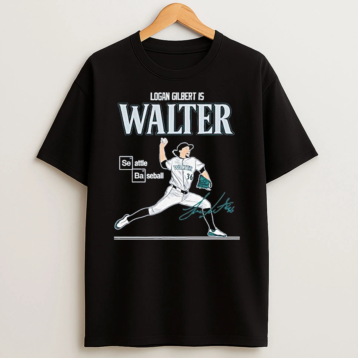 Logan Gilbert Is Walter Seattle Baseball Shirts