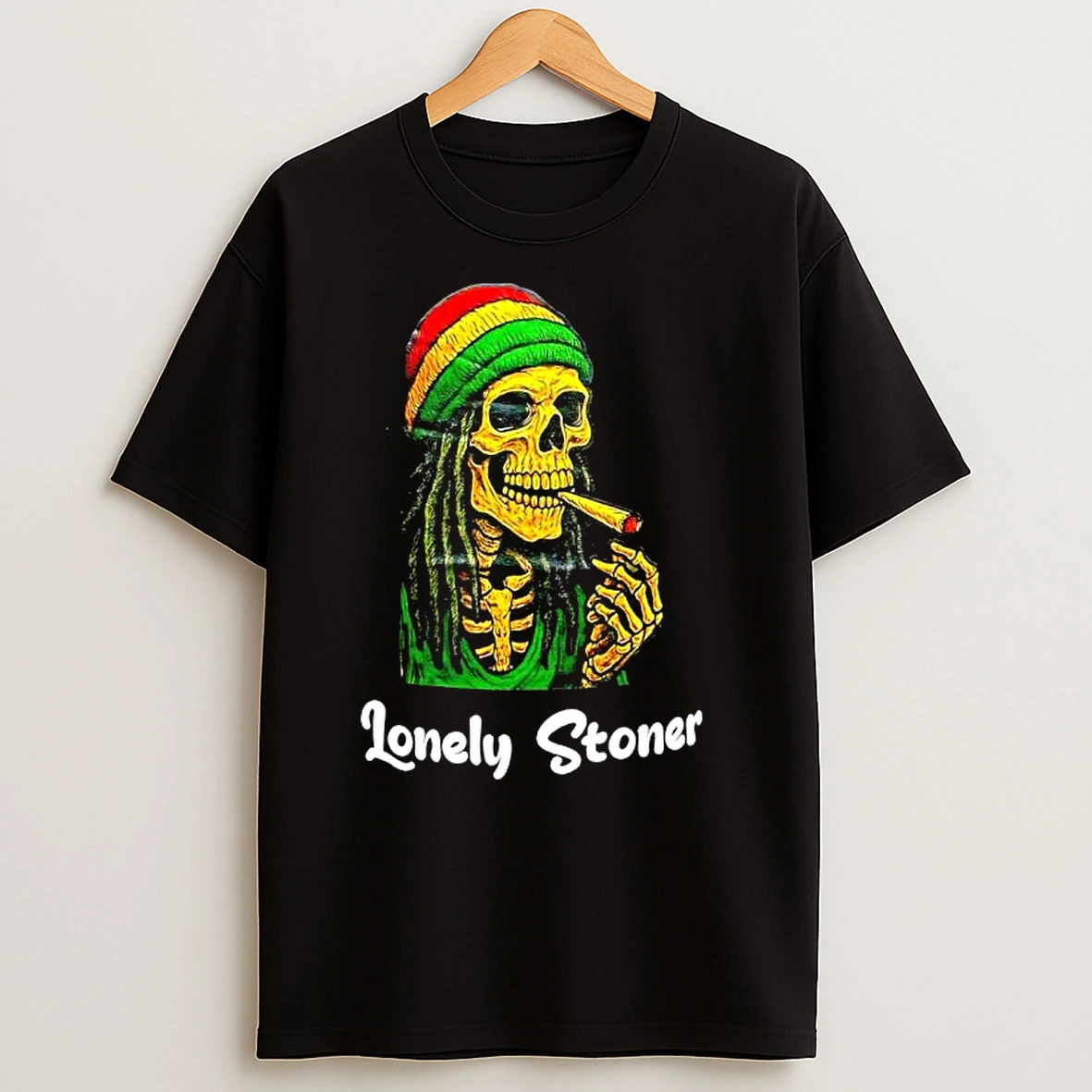 Lonely Stoner Dreadlocked Skull T Shirts