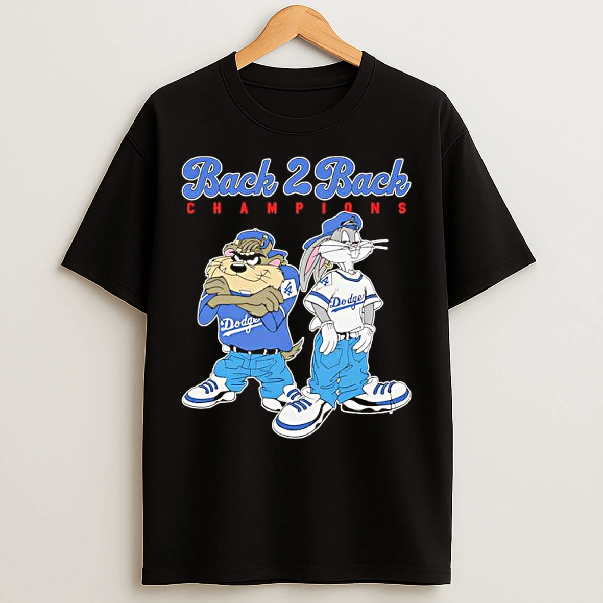 Looney Tunes La Dodgers Back 2 Back World Series Champions 2025 T Shirts