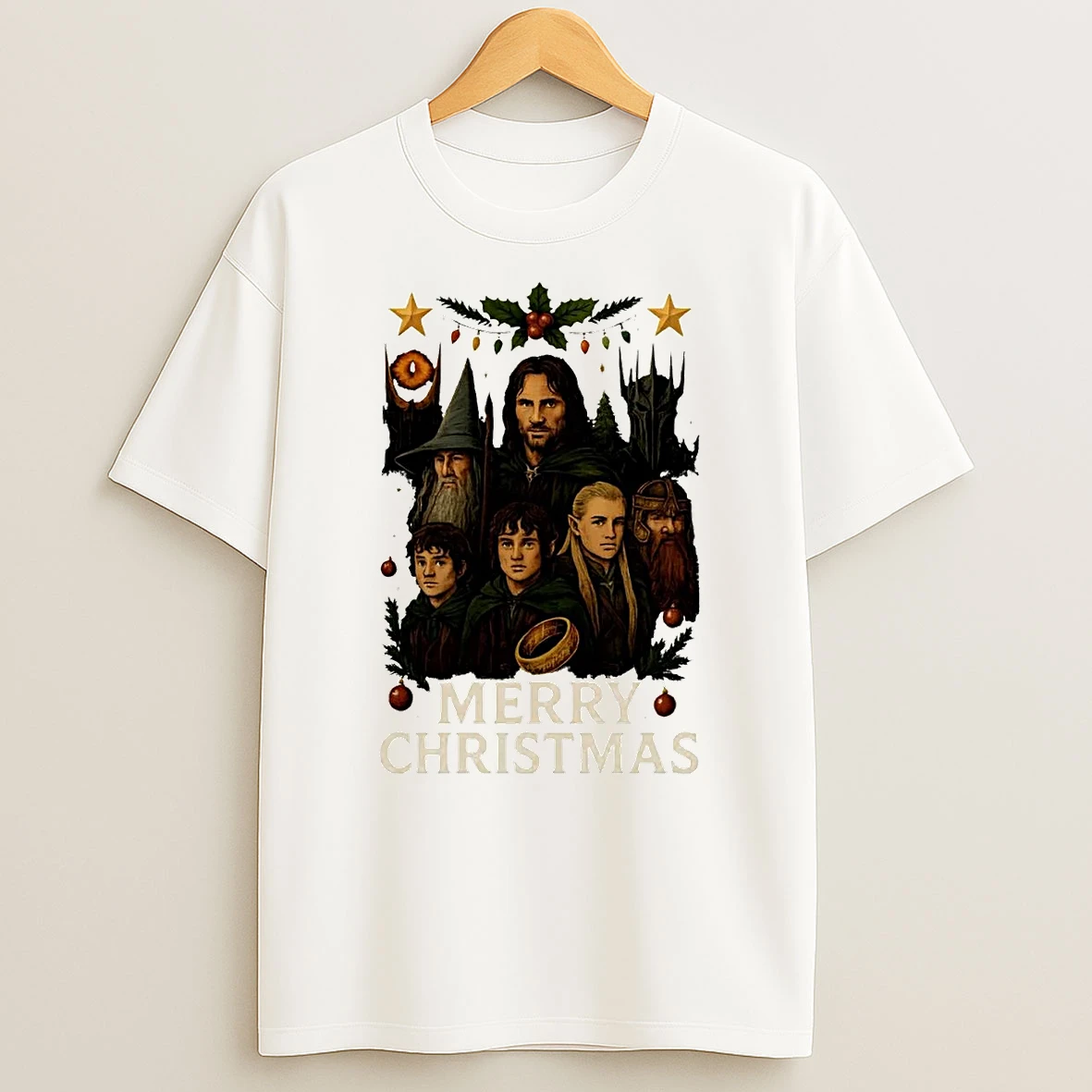 Lord Of The Rings Merry Christmas Shirts