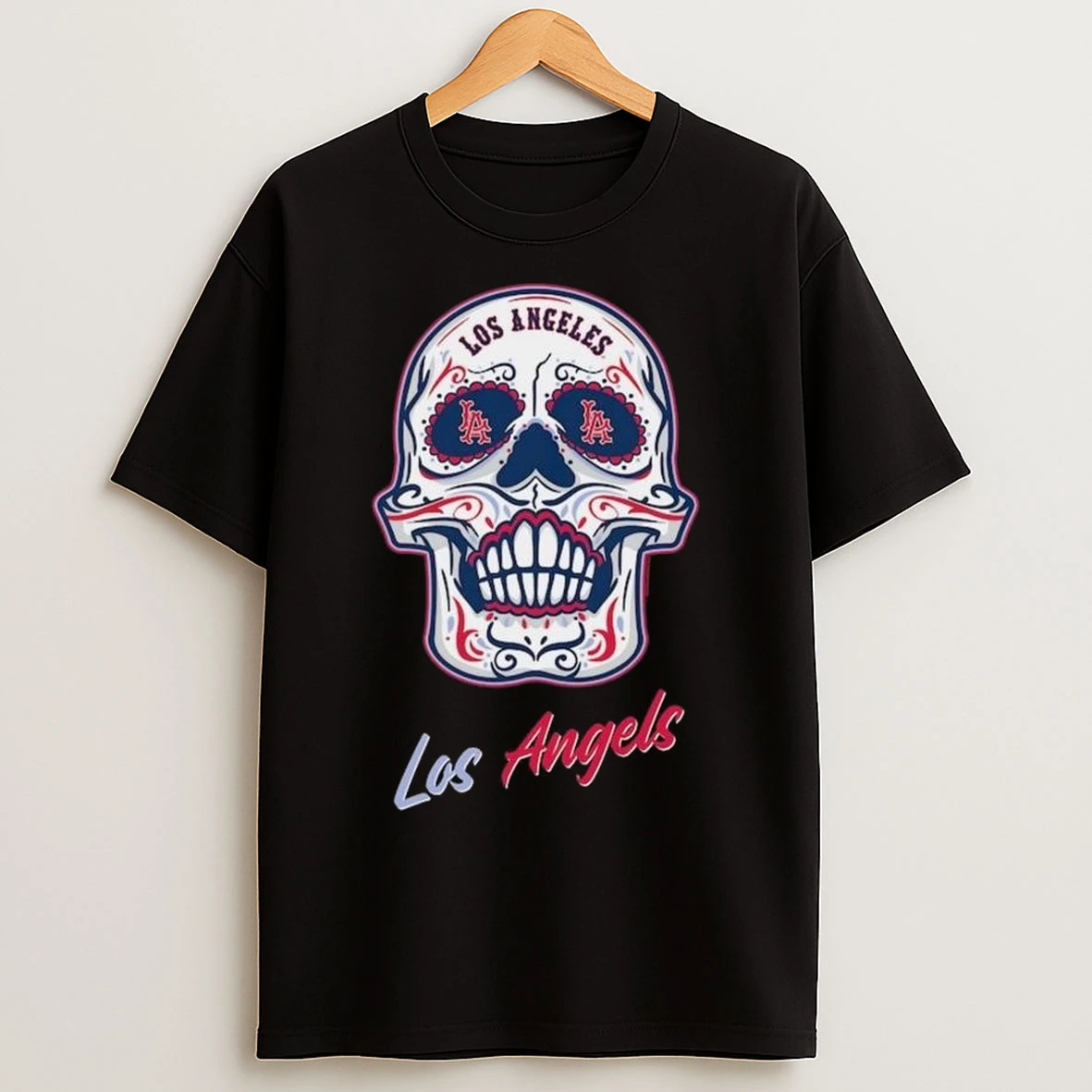 Los Angeles Angels Mitchell Ness Sugar Skull Boxy 2025 Long Sleve T Shirts