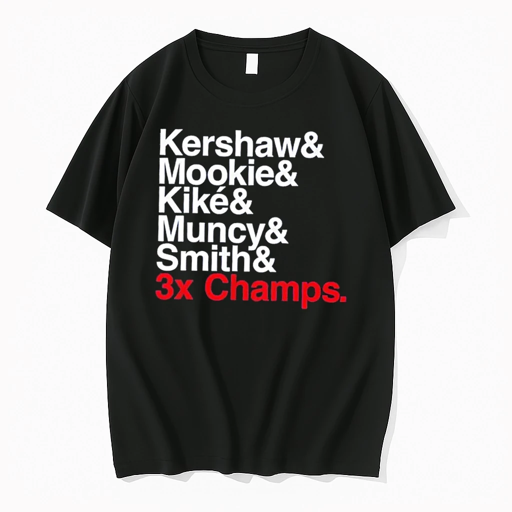 Los Angeles Baseball 3 Time Champs Kershaw Mookie Kike Muncy And Smith Shirts
