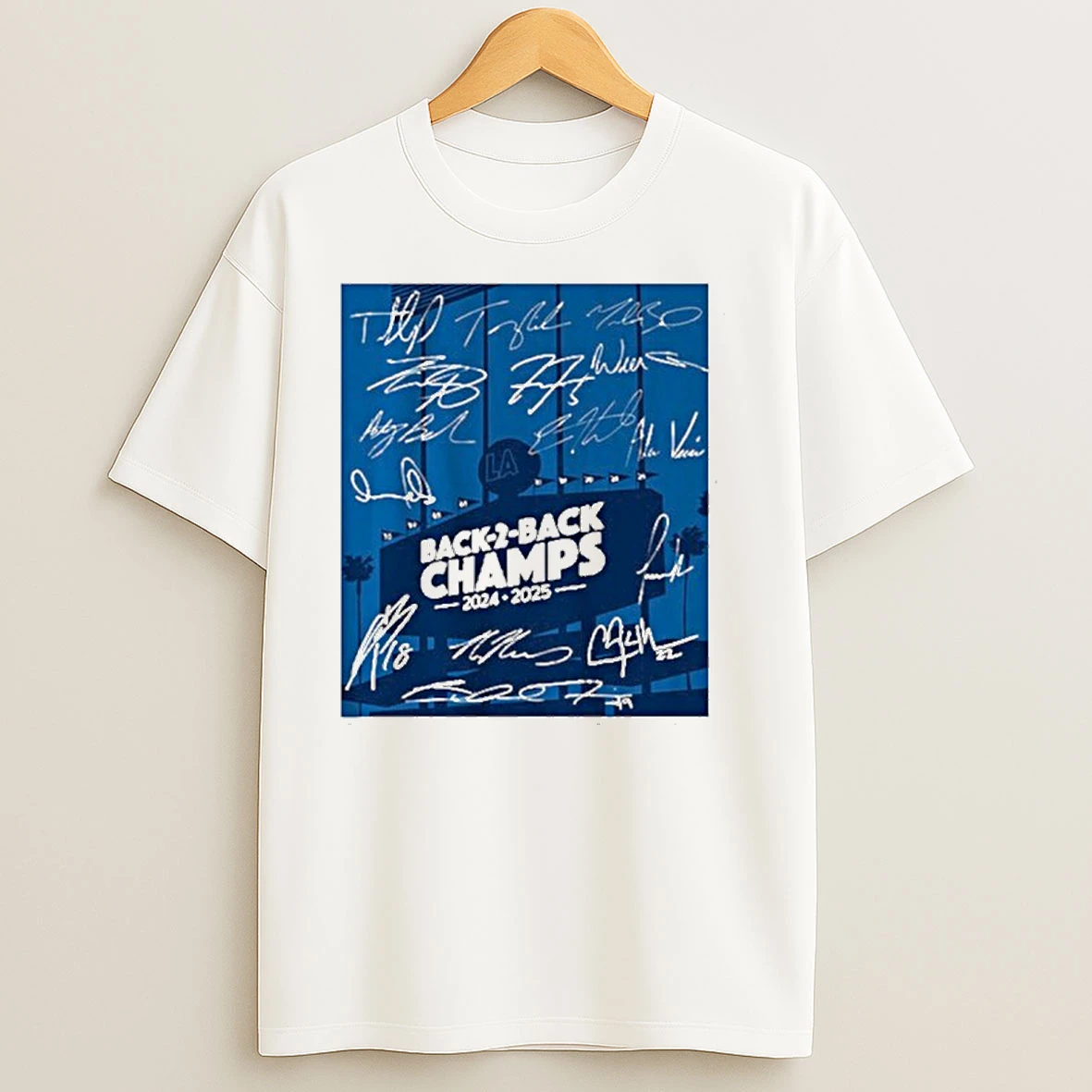 Los Angeles Baseball Back To Back Champs T Shirts
