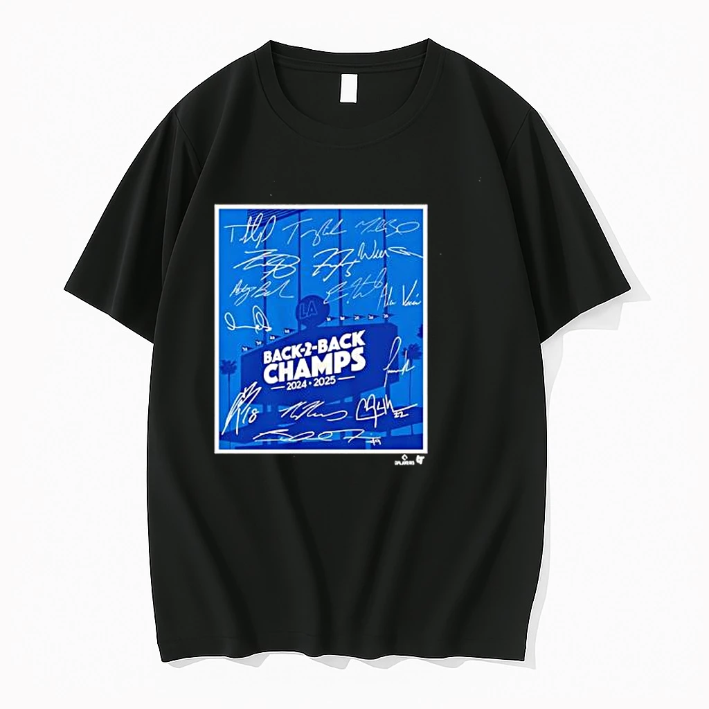 Los Angeles Baseball Back To Back Champs Signatures Shirts