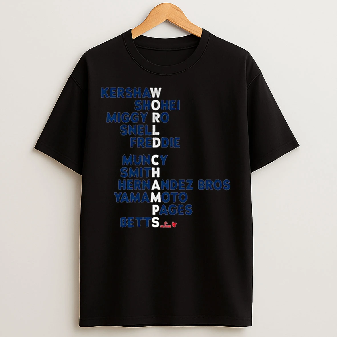Los Angeles Baseball World Champs Acrostic T Shirts